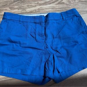 J. Crew Bright Blue Flat-Front Women's Shorts